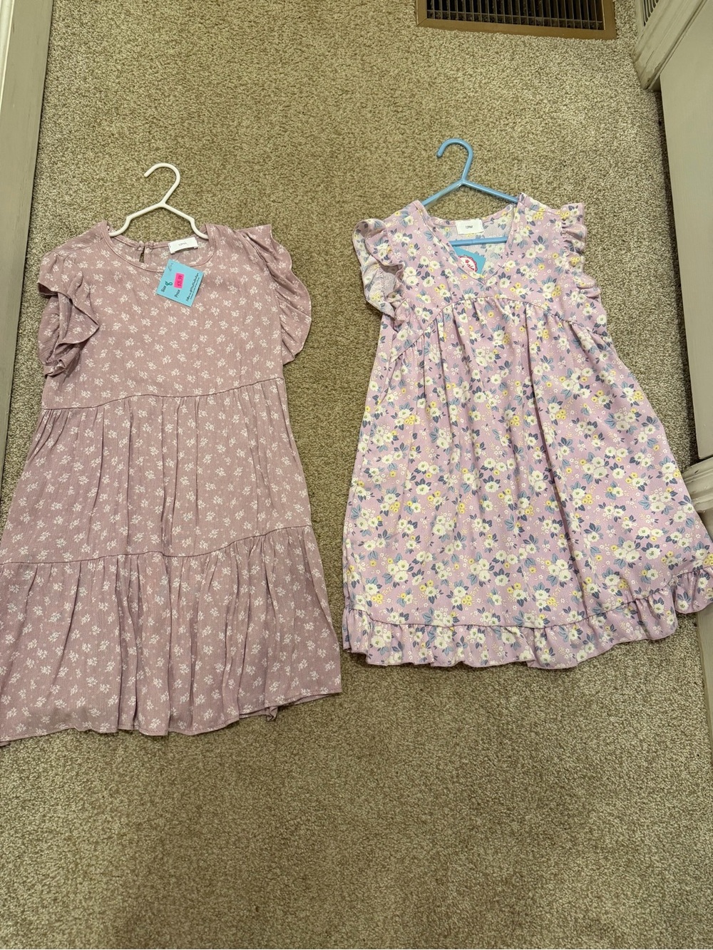 Bundle of 2 Girls' Floral Dresses 12PM by Mon Ami size 8